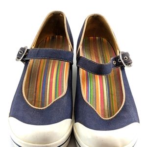 Dansko blue cotton Mary Jane shoes, size 9.5